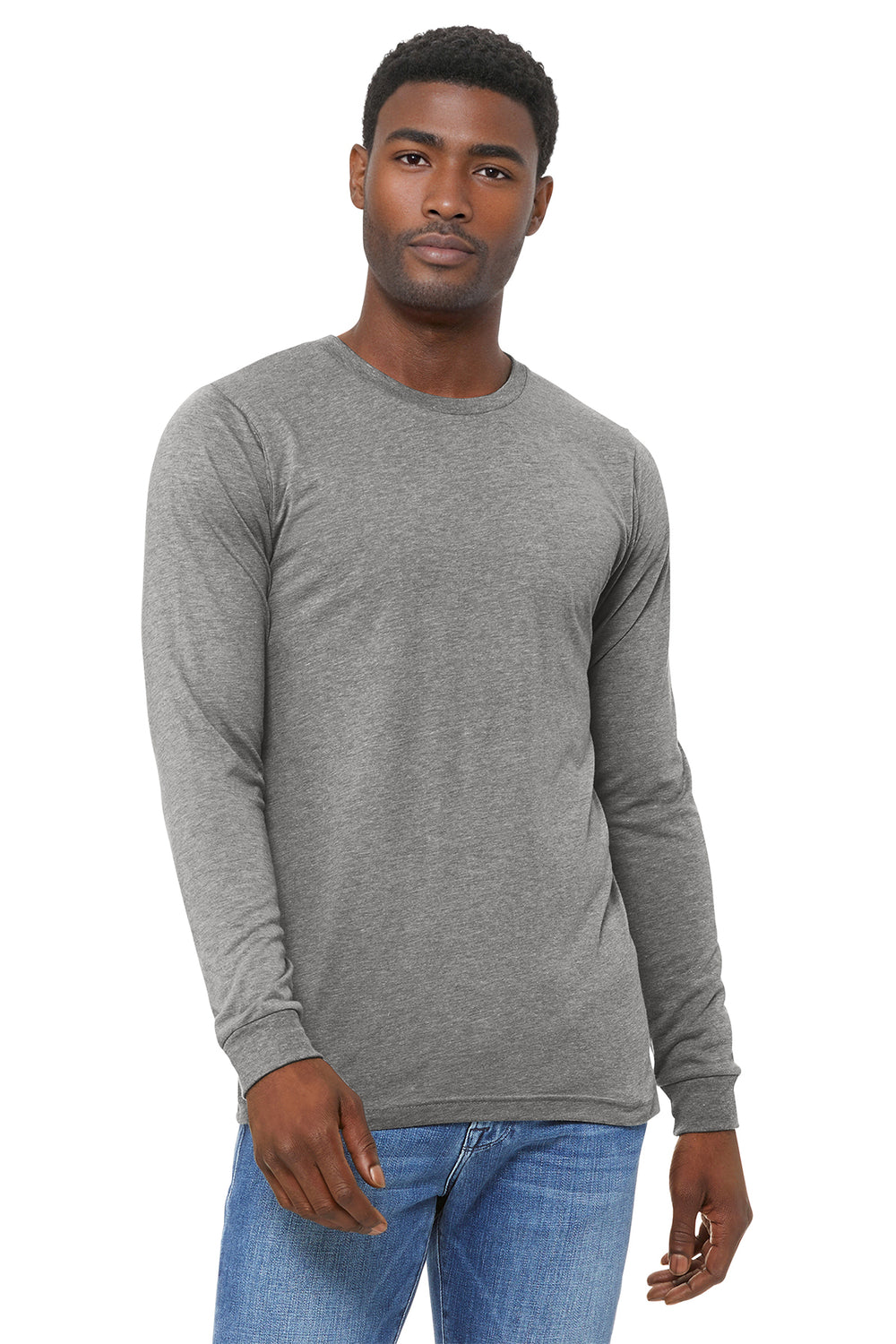 BELLA+CANVAS® Unisex Triblend Long Sleeve Tee front man - BC3513