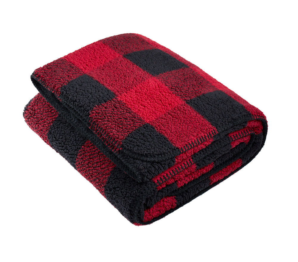Port Authority® Double-Sided Sherpa/Plush Blanket folded - BP48