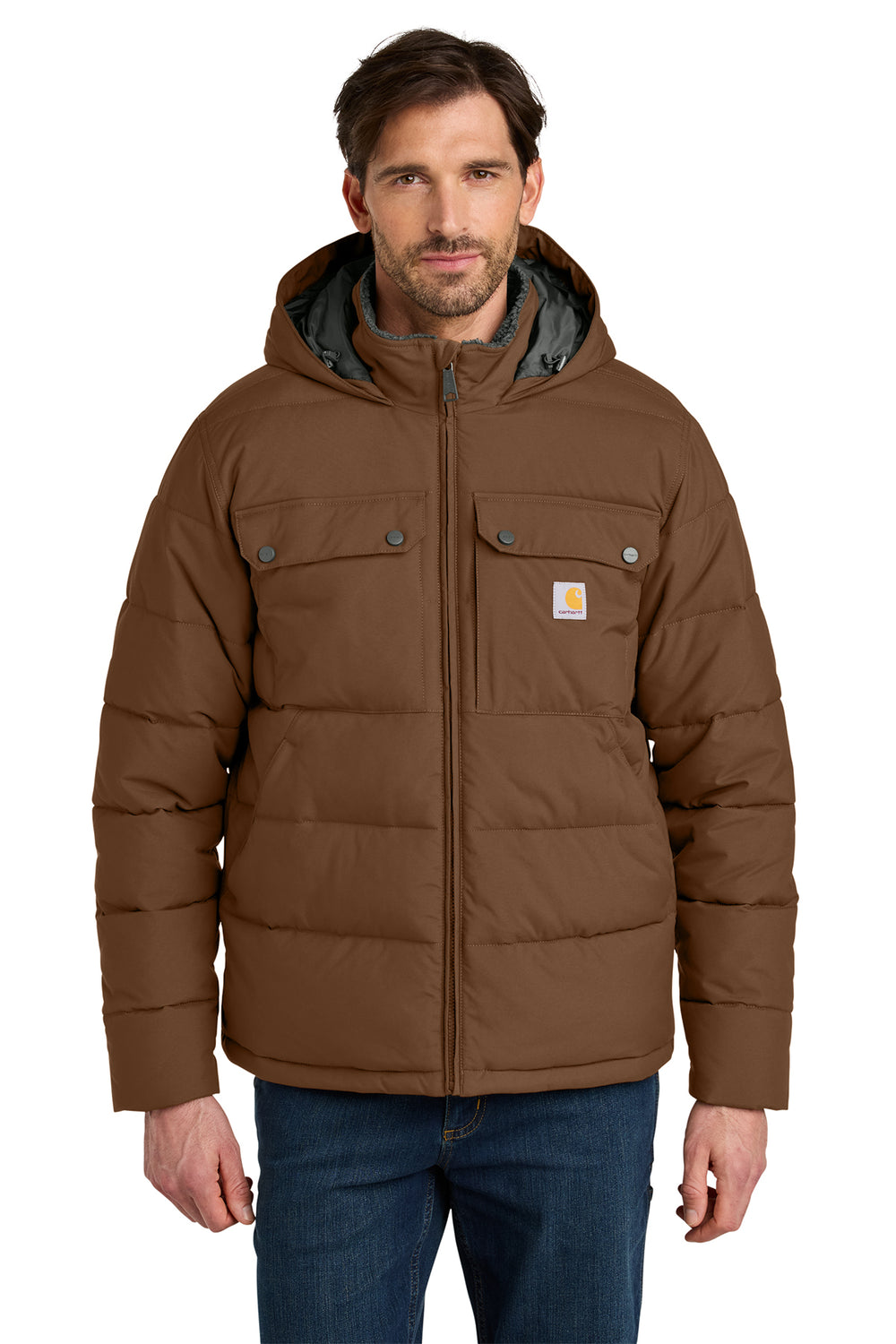 Carhartt® Montana Insulated Hooded Jacket front - CT107082