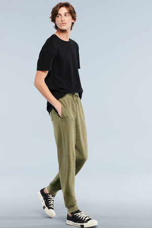 District Perfect TriFleece Jogger man side full body - DT1307