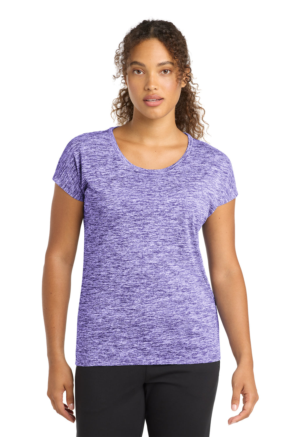 Sport-Tek® PosiCharge® Electric Heather Tee front woman - LST390