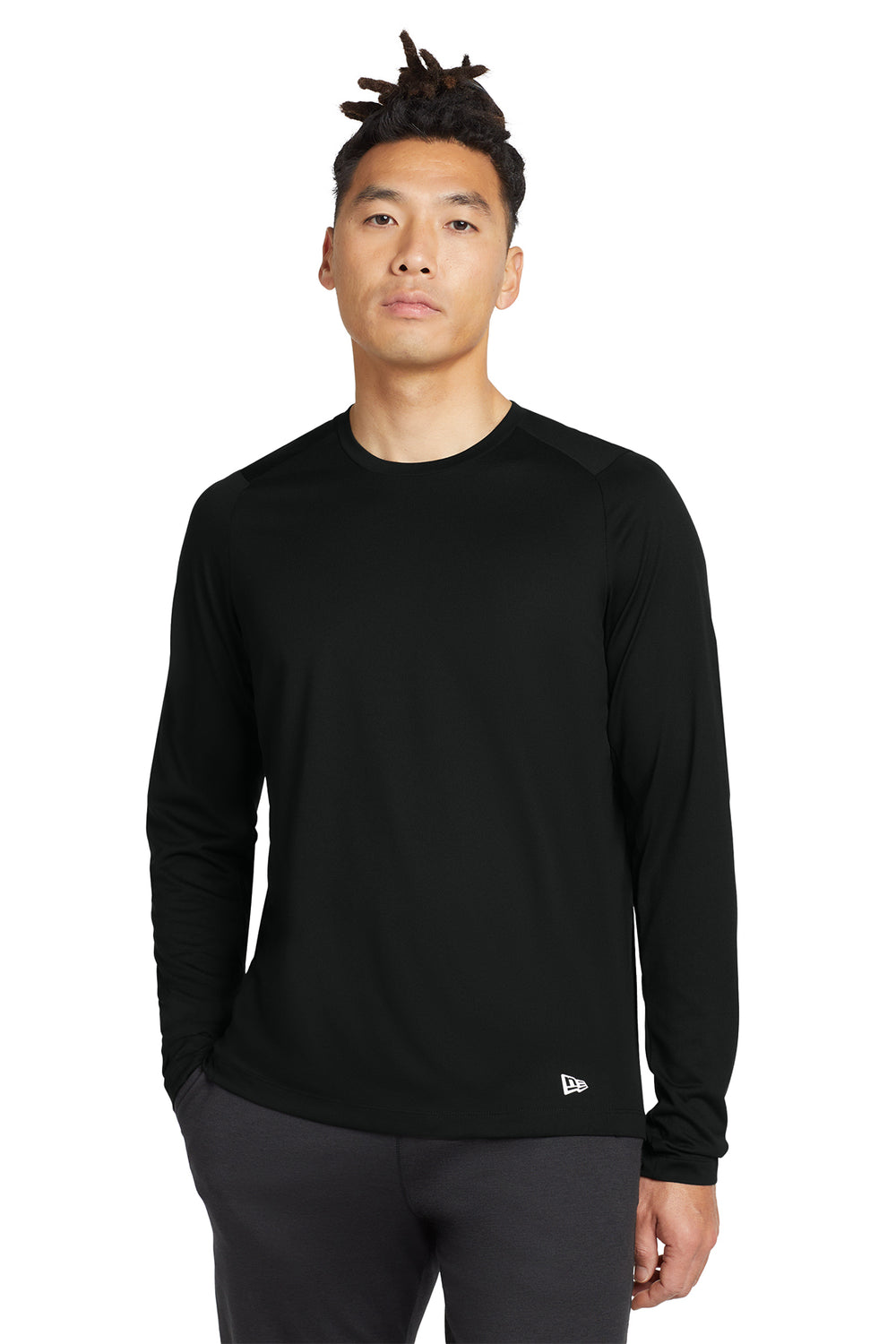New Era® Series Performance Long Sleeve Crew Tee front man - NEA201